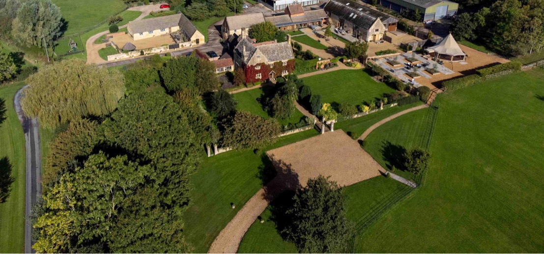 ariel view of the farm